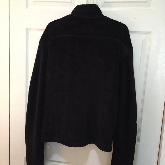Patagonia Full Zip Fleece Jacket Polartec Black Deep Pile Mens Size Medi… - Picture 2 of 4